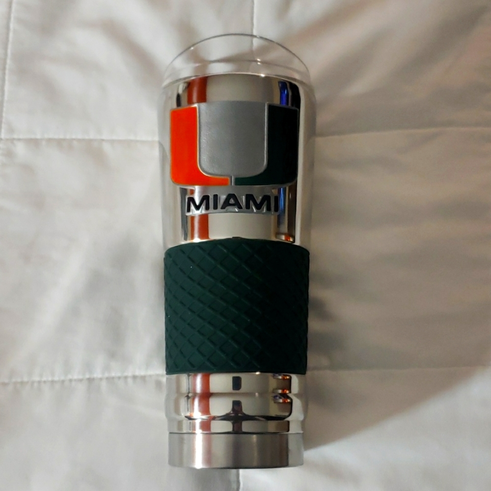 UNIVERSITY OF MIAMI HURRICANES 24 OZ TUMBLER.